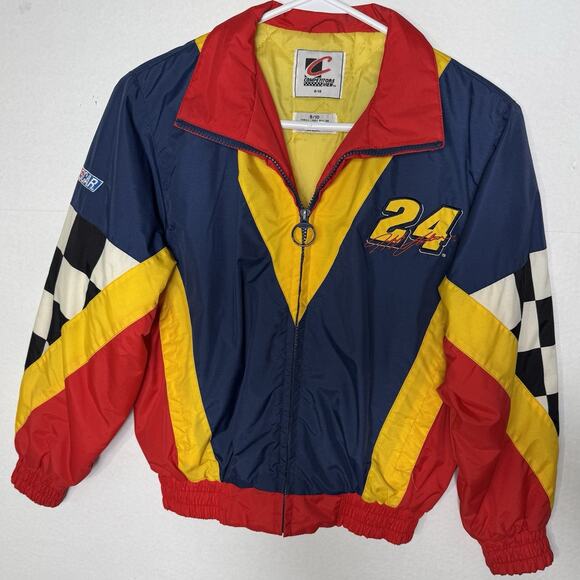 Jeff Gordon #24 NASCAR Jacket YOUTH 8/10 Competitors View Nylon Racing Vintage - Picture 2 of 10